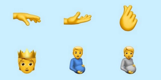 Ένας έγκυος άντρας ανάμεσα στα νέα emoji της Apple