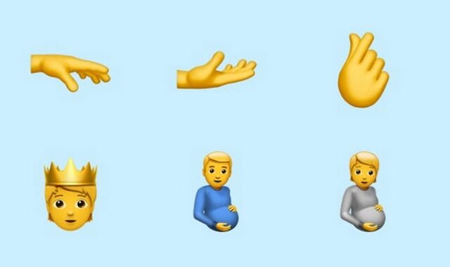 Ένας έγκυος άντρας ανάμεσα στα νέα emoji της Apple