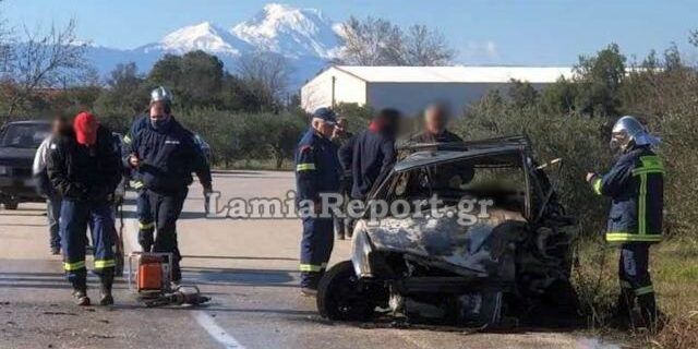 Φθιώτιδα: Τραγικό τροχαίο με ΙΧ να τυλίγεται στις φλόγες – Απανθρακώθηκε ο οδηγός