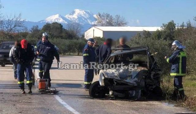 Φθιώτιδα: Τραγικό τροχαίο με ΙΧ να τυλίγεται στις φλόγες – Απανθρακώθηκε ο οδηγός