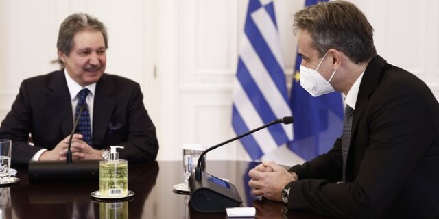 Συνάντηση του Κυριάκου Μητσοτάκη με τον σαουδάραβα επιχειρηματία Khaled Juffali