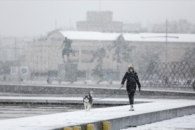 Καιρός Θεσσαλονίκη: Χιονόνερο και χιόνια που από το απόγευμα θα σταματήσουν