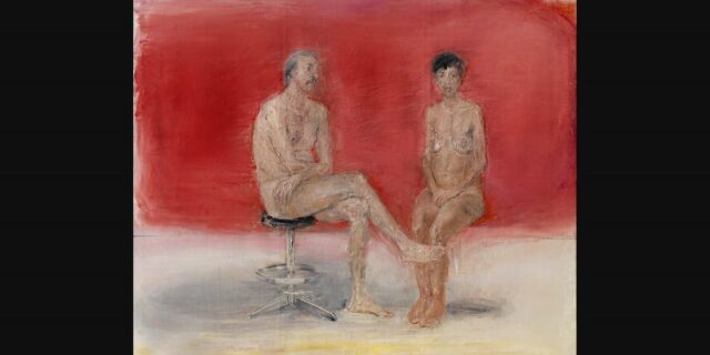 Ο Χρόνης Μπότσογλου σχεδιάζει μπροστά στον φακό του Φρέντυ Βιανέλλη