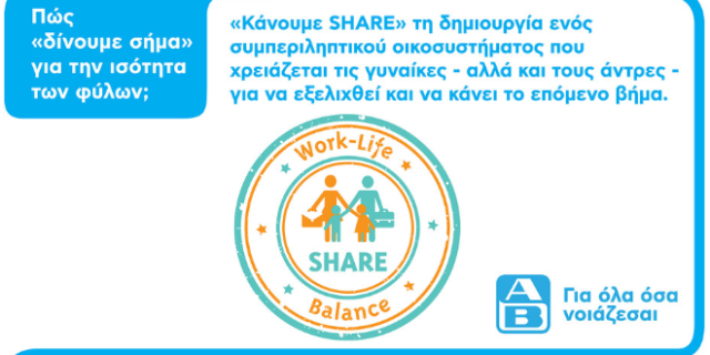 H ΑΒ Βασιλόπουλος λαμβάνει το Σήμα Ισότητας SHARE
