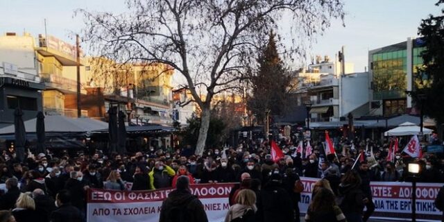 Θεσσαλονίκη: Σε εξέλιξη αντιφασιστικό συλλαλητήριο στον Εύοσμο
