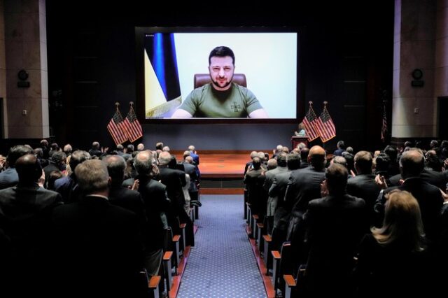 Ομιλία Ζελένσκι στο Κογκρέσο: “Θυμηθείτε την 11η Σεπτεμβρίου – Κλείστε τους ουρανούς της Ουκρανίας”