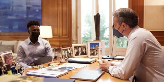 Ο Κυριάκος Μητσοτάκης συναντήθηκε με τον Σαϊντού Καμαρά