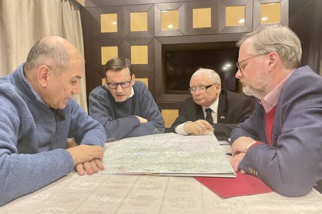 Στο Κίεβο τρεις Ευρωπαίοι πρωθυπουργοί – Οι πρώτοι ξένοι ηγέτες που το επισκέπτονται μετά την εισβολή