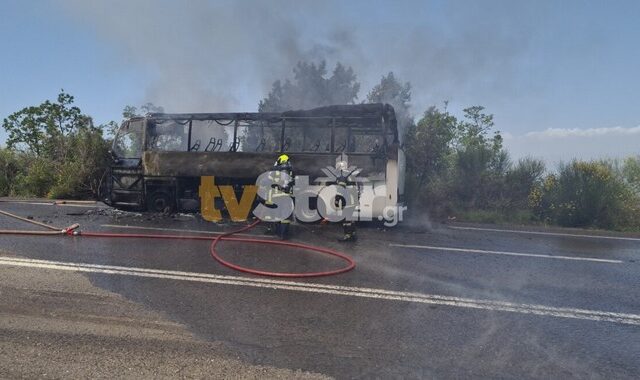 Φθιώτιδα: Φωτιά σε λεωφορείο με προσκόπους έξω από τον Μπράλο