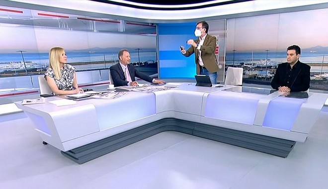 Η αποχώρηση του Πορτοσάλτε από το στούντιο του ΣΚΑΙ μετά από καβγά για Τσίπρα και Αζόφ