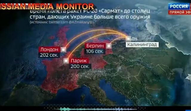 Νέες ρωσικές απειλές: “Το Λονδίνο θα μπορούσε να καταστραφεί μέσα σε 200 δευτερόλεπτα”