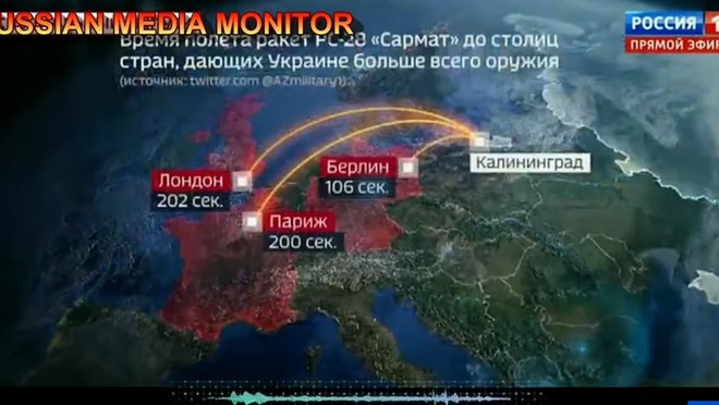 Νέες ρωσικές απειλές: “Το Λονδίνο θα μπορούσε να καταστραφεί μέσα σε 200 δευτερόλεπτα”