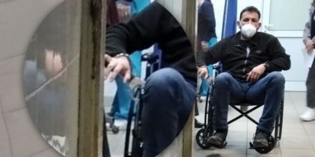 Θεσσαλονίκη: Με χειροπέδες σε καροτσάκι ο τραυματίας της διαμαρτυρίας στο λιμάνι