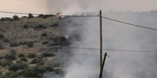 Υπό μερικό έλεγχο η φωτιά στη Μαγούλα