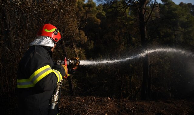 Οριοθετήθηκε η φωτιά στον Κάλαμο – Στο σημείο ισχυρές δυνάμεις της πυροσβεστικής