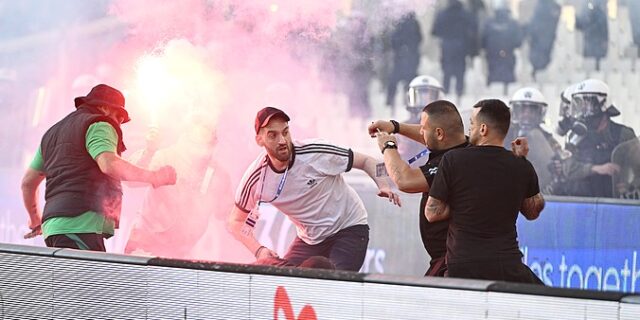 Τελικός Κυπέλλου Ελλάδας 2022, Παναθηναϊκός – ΠΑΟΚ: Επεισόδια μεταξύ οπαδών και αστυνομικών πριν από την έναρξη