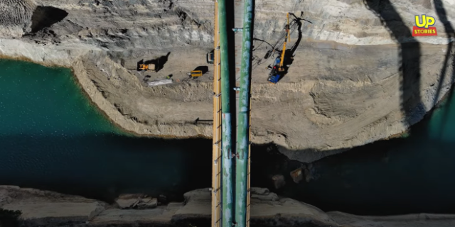 Ισθμός της Κορίνθου: Εντυπωσιακά πλάνα από την αποκατάσταση της διώρυγας