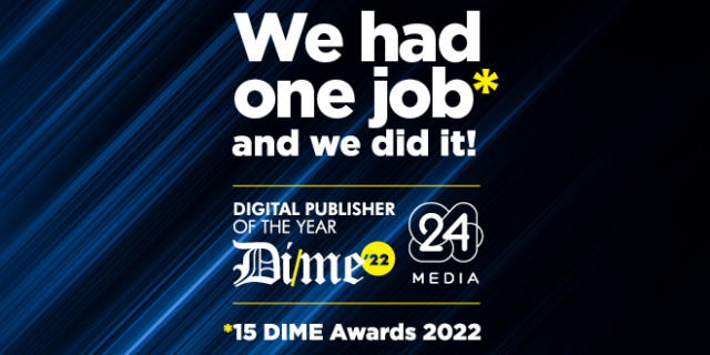 Η 24 MEDIA σάρωσε στα DIME Awards 2022