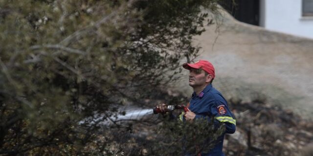 Μεγάλη φωτιά στον Κρεμαστό Εύβοιας