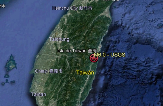 Σεισμός 6 ρίχτερ στην ανατολική Ταϊβάν