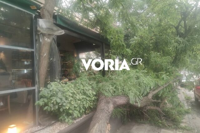 Θεσσαλονίκη: Bροχή, δυνατός αέρας και χαλάζι – Προβλήματα στην κυκλοφορία των τρένων