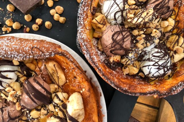 Pancake Φούρνου με Παγωτό και Μπανάνα