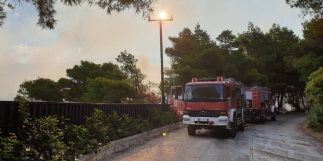 Υπό μερικό έλεγχο η φωτιά στη Λευκάδα