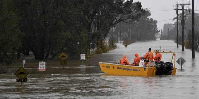 Κακοκαιρία στο Σίδνεϊ: Συνεχίζονται για τρίτη ημέρα οι πλημμύρες – Χιλιάδες κάτοικοι εκτοπισμένοι