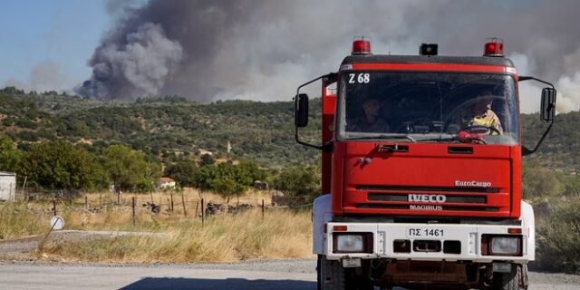 Υπό μερικό έλεγχο η φωτιά στη Νεστάνη Αρκαδίας