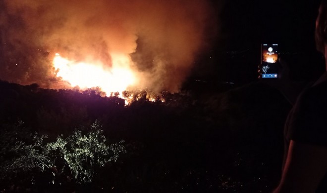 Φωτιά στην Ηλεία: Δύσκολη νύχτα με δύο εστίες στον Πύργο – Μια προσαγωγή για εμπρησμό στο Πόρτο Γερμενό