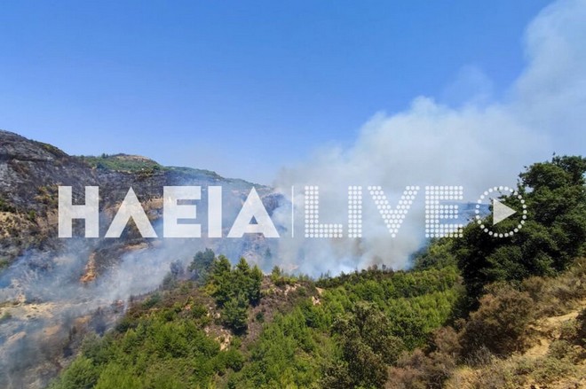 Ηλεία: Αναζωπύρωση της φωτιάς στον Πύργο – Κινείται προς το χωριό