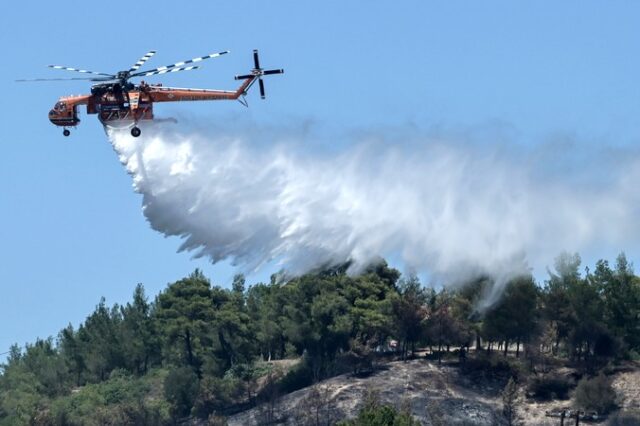 Μεγάλη φωτιά στο Σχηματάρι Βοιωτίας: Κοντά σε σπίτια οι φλόγες – Εκκενώνεται το Δήλεσι