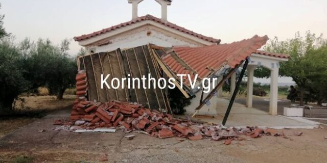 Τροχαίο στο Κιάτο: Αυτοκίνητο “διέλυσε” εκκλησία και κατέληξε πάνω σε δέντρο