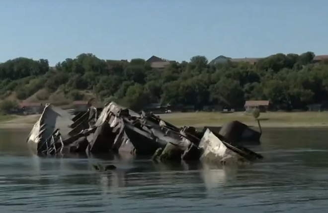 Δούναβης: Έπεσε η στάθμη και εμφανίστηκαν γερμανικά πλοία από τον Β’  Παγκόσμιο πόλεμο