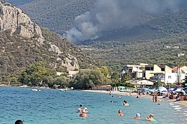 Μεγάλη φωτιά στο Κατακάλι Κορινθίας – Ενισχύθηκαν οι πυροσβεστικές δυνάμεις