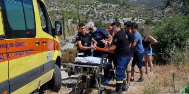 Θάσος: Οδηγός μοτοσικλέτας έπεσε σε γκρεμό 120 μέτρων και επέζησε