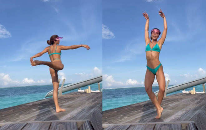 Ειρήνη Παπαδοπούλου: Χορεύει δίπλα στην θάλασσα και εντυπωσιάζει