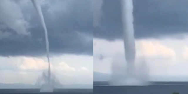 Χαλκιδική: Τρομακτικός υδροστρόβιλος κοντά στην ακτή