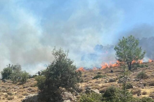 Υπό έλεγχο η φωτιά στον Πετσοφά Λέσβου