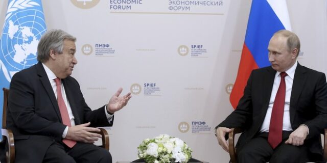 Τηλεφωνική επικοινωνία Γκουτέρες – Πούτιν για τις εξαγωγές σιτηρών και λιπασμάτων