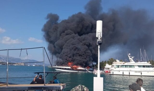 Κέρκυρα: Μεγάλη φωτιά σε σκάφη στη μαρίνα Γουβιών