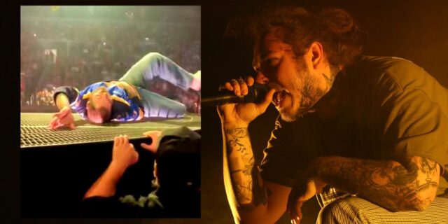 Έκοψε την ανάσα των θεατών – O Post Malone πέφτει σε καταπακτή και τραυματίζεται σε συναυλία