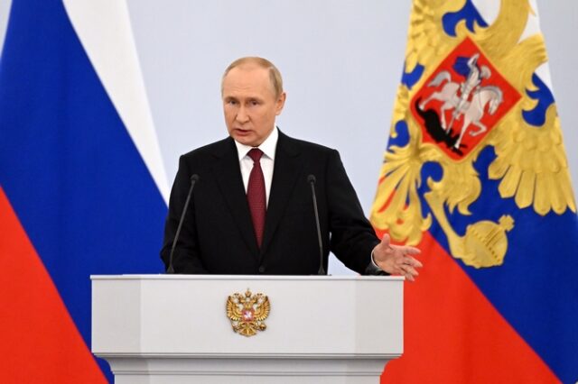 “Φιέστα” Πούτιν: Υπέγραψε την προσάρτηση τεσσάρων περιοχών της Ουκρανίας στη Ρωσία