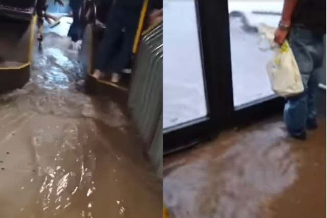 Κακοκαιρία στη Θεσσαλονίκη: Αστικό λεωφορείο πλημμύρισε από τη νεροποντή