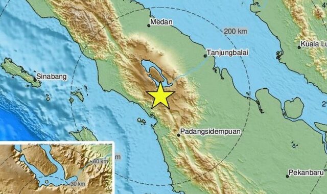 Ινδονησία: Σεισμός 5,8 Ρίχτερ στη βόρεια Σουμάτρα – Ένας νεκρός