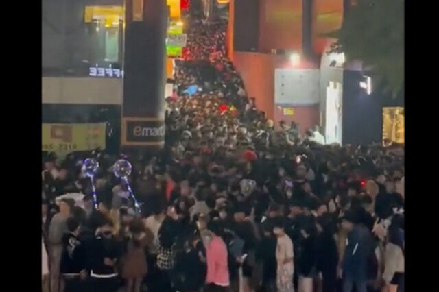 Σεούλ – Βίντεο: Πανικός και κραυγές λίγο πριν την πολύνεκρη τραγωδία σε εορτασμούς για το Χάλογουιν