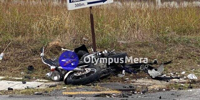 Κατερίνη: Σφοδρή σύγκρουση αυτοκινήτου με μηχανή – Στο νοσοκομείο 55χρονος