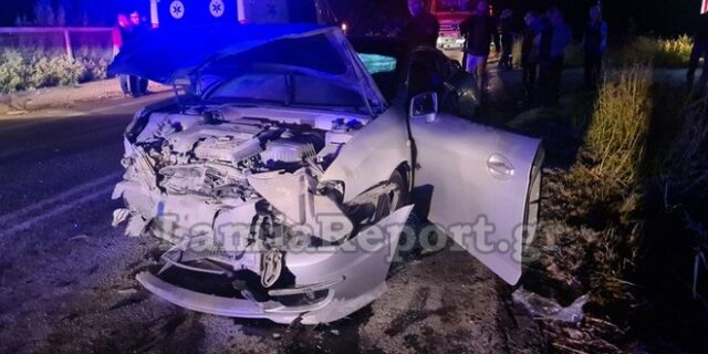 Λαμία: Ένας νεκρός και δύο τραυματίες σε σφοδρή σύγκρουση