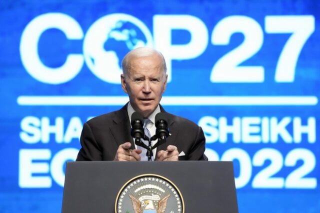 COP27 – Μπάιντεν: “Απειλή για τον πλανήτη η παγκόσμια κλιματική κρίση”