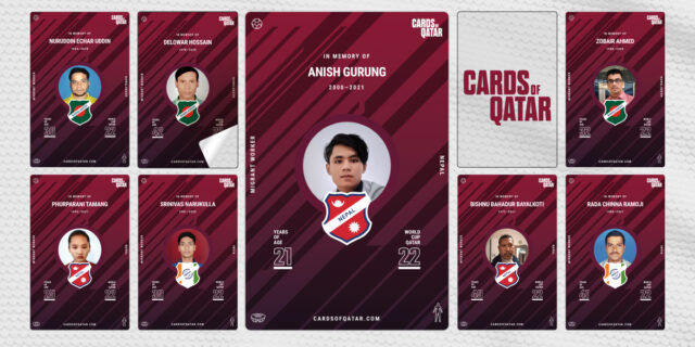 Οι “Κάρτες του Κατάρ” δεν δείχνουν παίκτες, αλλά τους εργάτες που δεν γύρισαν ποτέ σπίτι τους